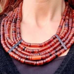 Vintage Designer Gerta Lynggaard Monies Oversized Necklace